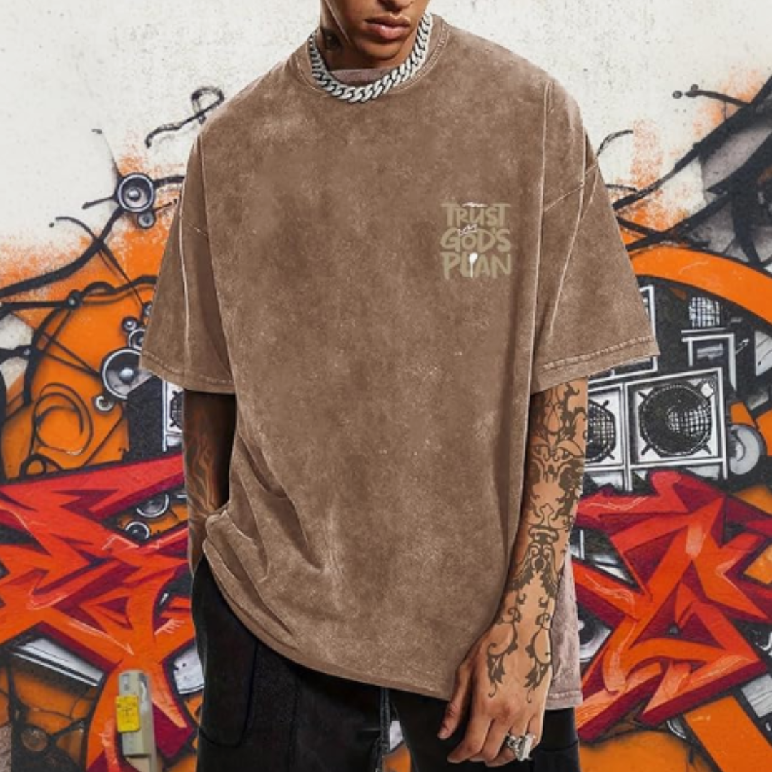 Acid Wash Mens Loose Fit T-Shirt