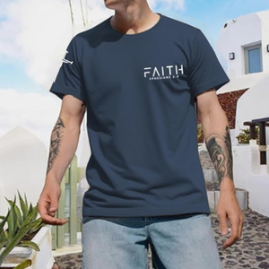 Men Faith Graphic Tee w/ Cross Sleeve