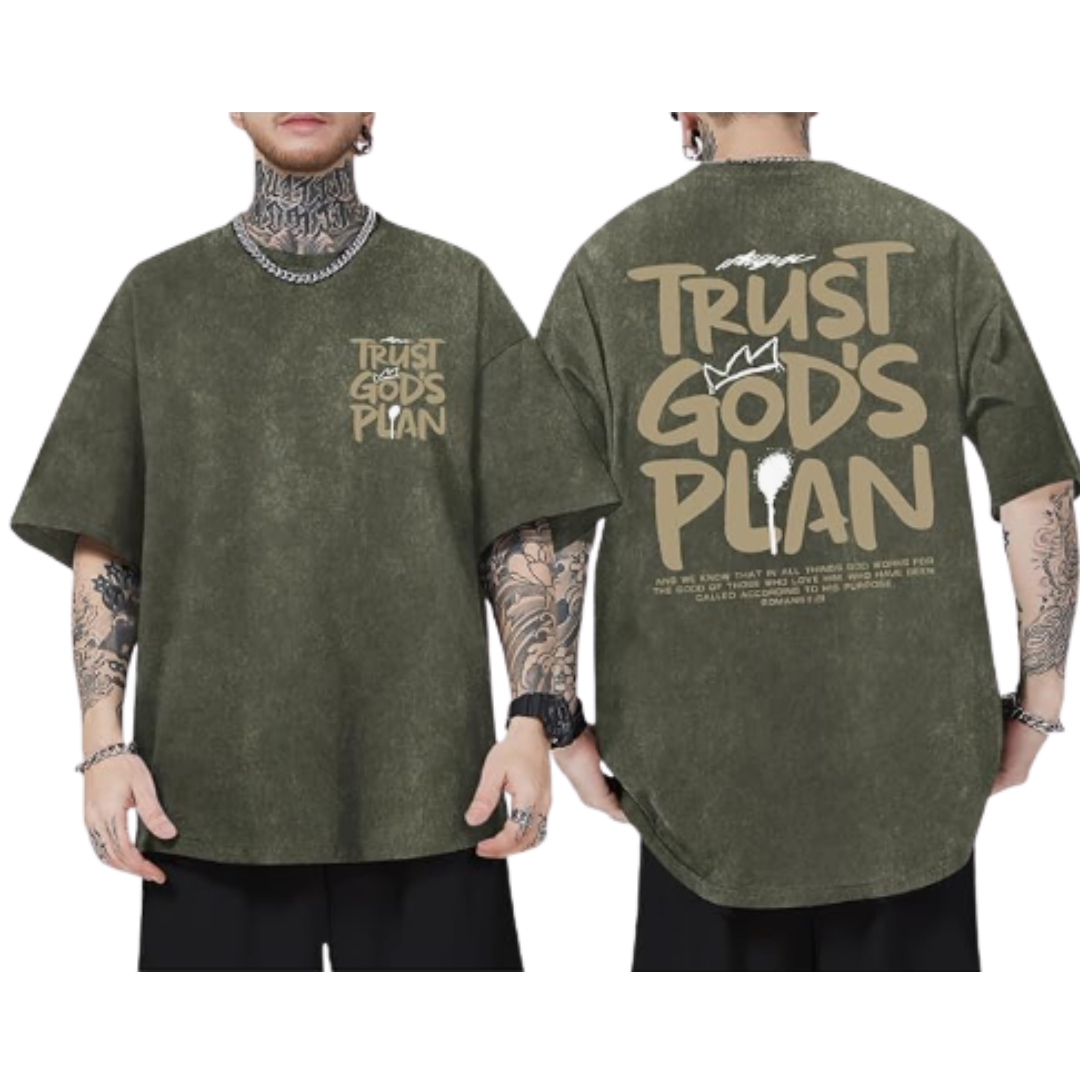 Acid Wash Mens Loose Fit T-Shirt