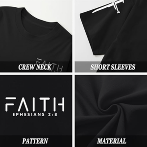 Men Faith Graphic Tee w/ Cross Sleeve
