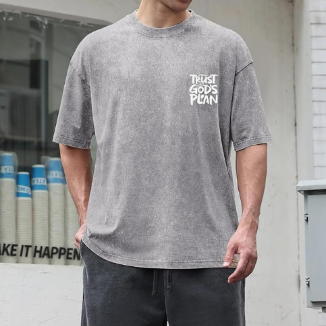 Acid Wash Mens Loose Fit T-Shirt