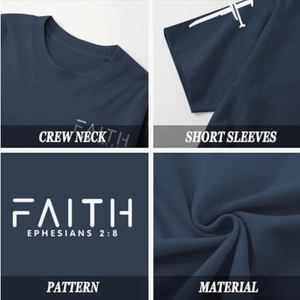 Men Faith Graphic Tee w/ Cross Sleeve