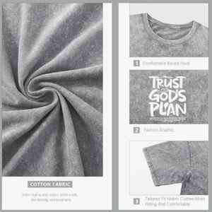 Acid Wash Mens Loose Fit T-Shirt