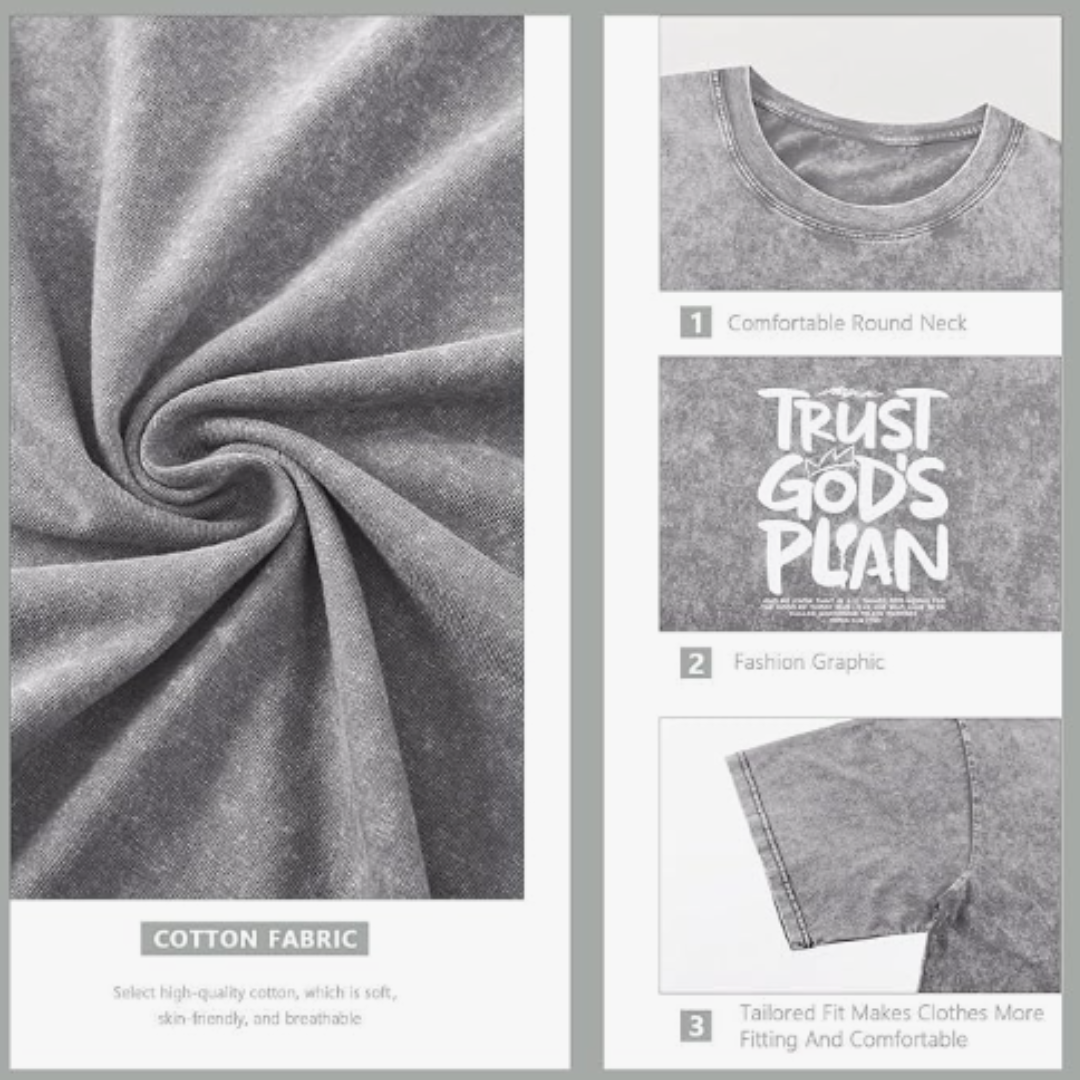 Acid Wash Mens Loose Fit T-Shirt