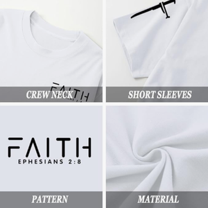 Men Faith Graphic Tee w/ Cross Sleeve