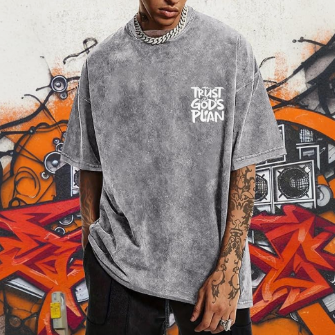 Acid Wash Mens Loose Fit T-Shirt