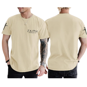 Men Faith Graphic Tee w/ Cross Sleeve