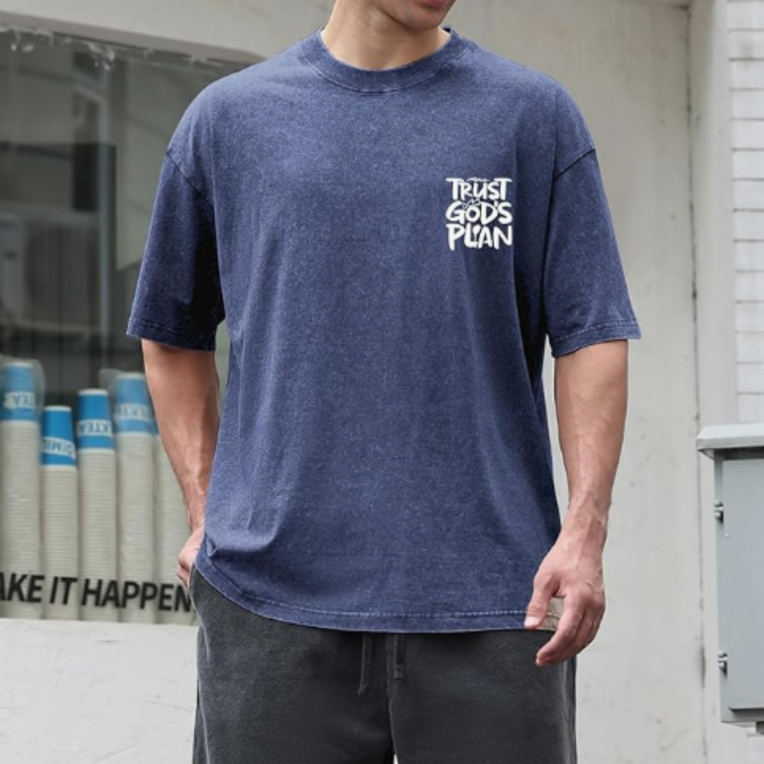 Acid Wash Mens Loose Fit T-Shirt