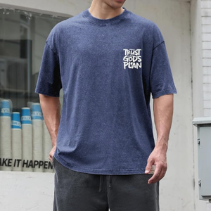 Acid Wash Mens Loose Fit T-Shirt