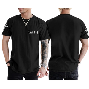 Men Faith Graphic Tee w/ Cross Sleeve