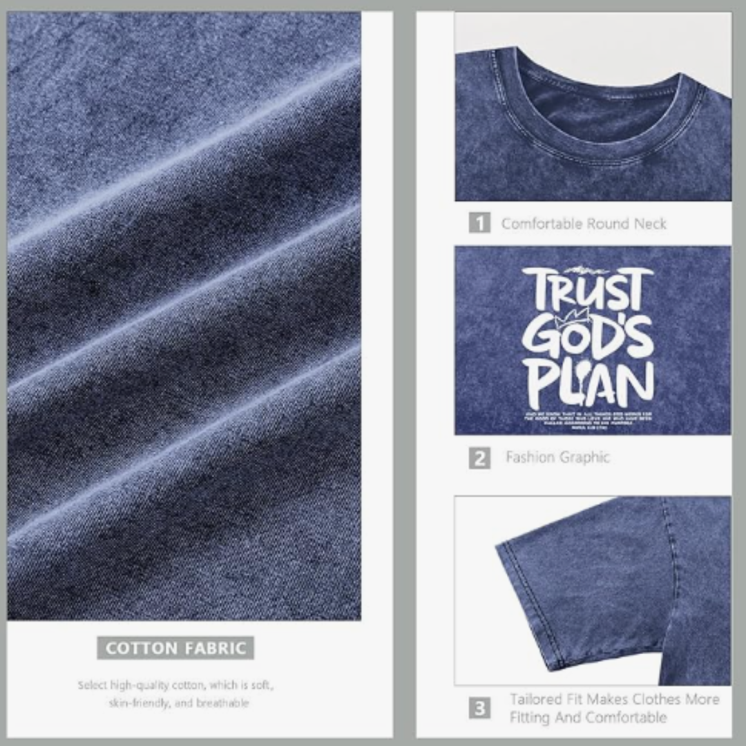 Acid Wash Mens Loose Fit T-Shirt