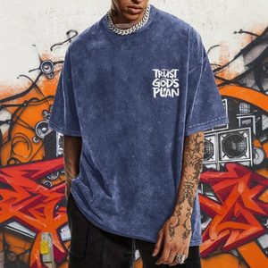 Acid Wash Mens Loose Fit T-Shirt