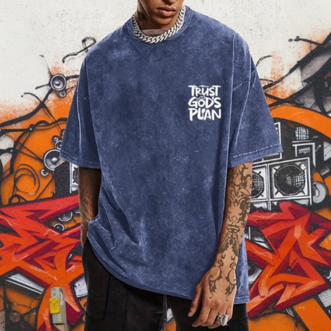 Acid Wash Mens Loose Fit T-Shirt