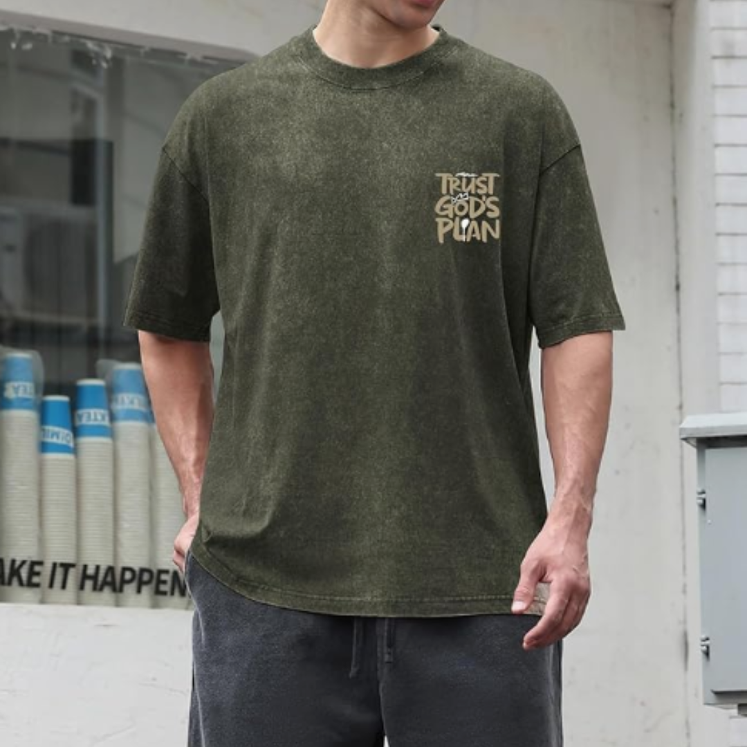 Acid Wash Mens Loose Fit T-Shirt