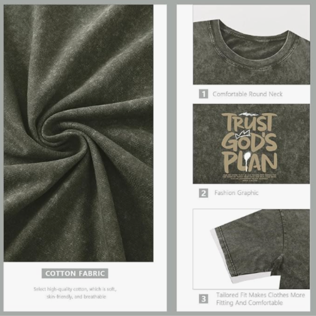 Acid Wash Mens Loose Fit T-Shirt