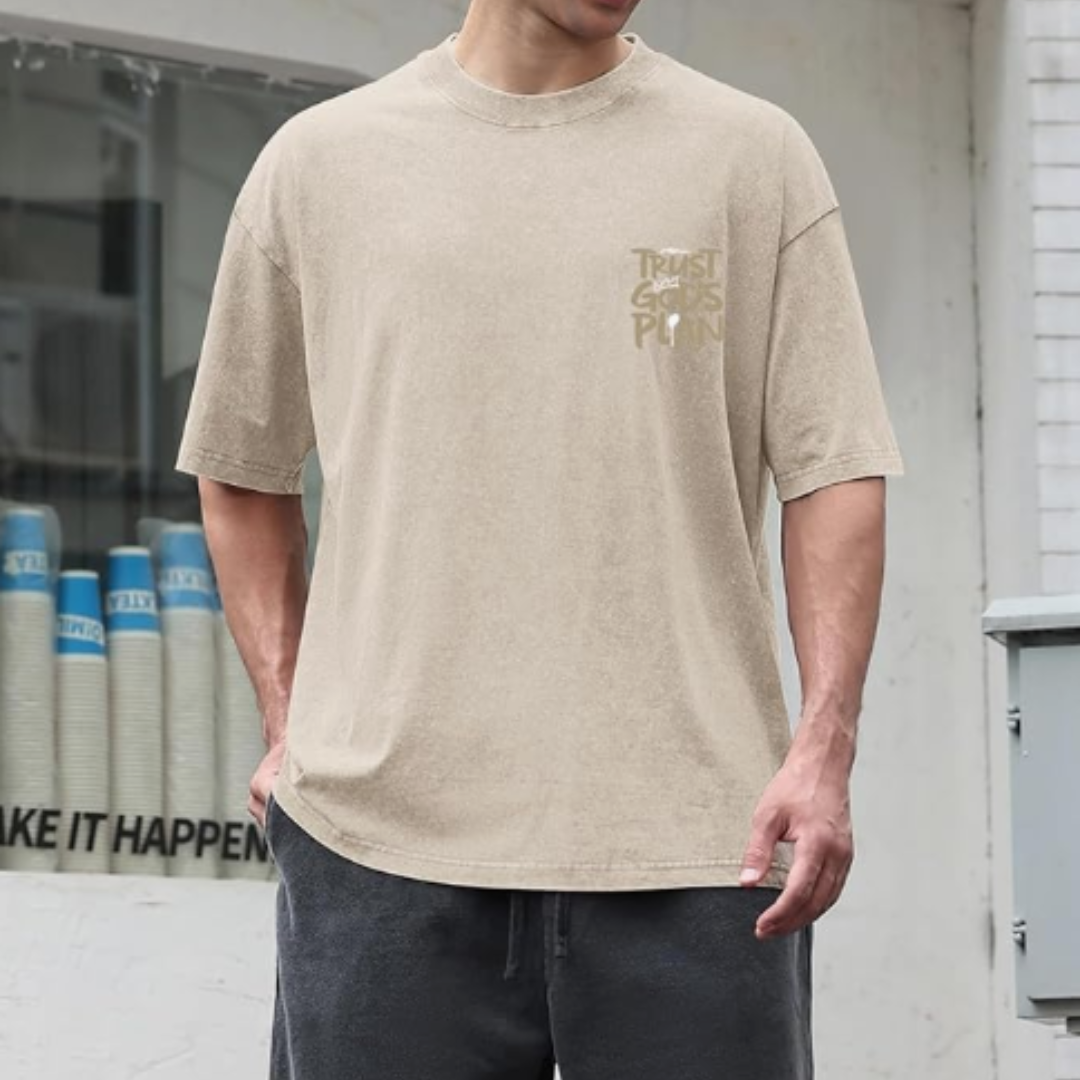 Acid Wash Mens Loose Fit T-Shirt