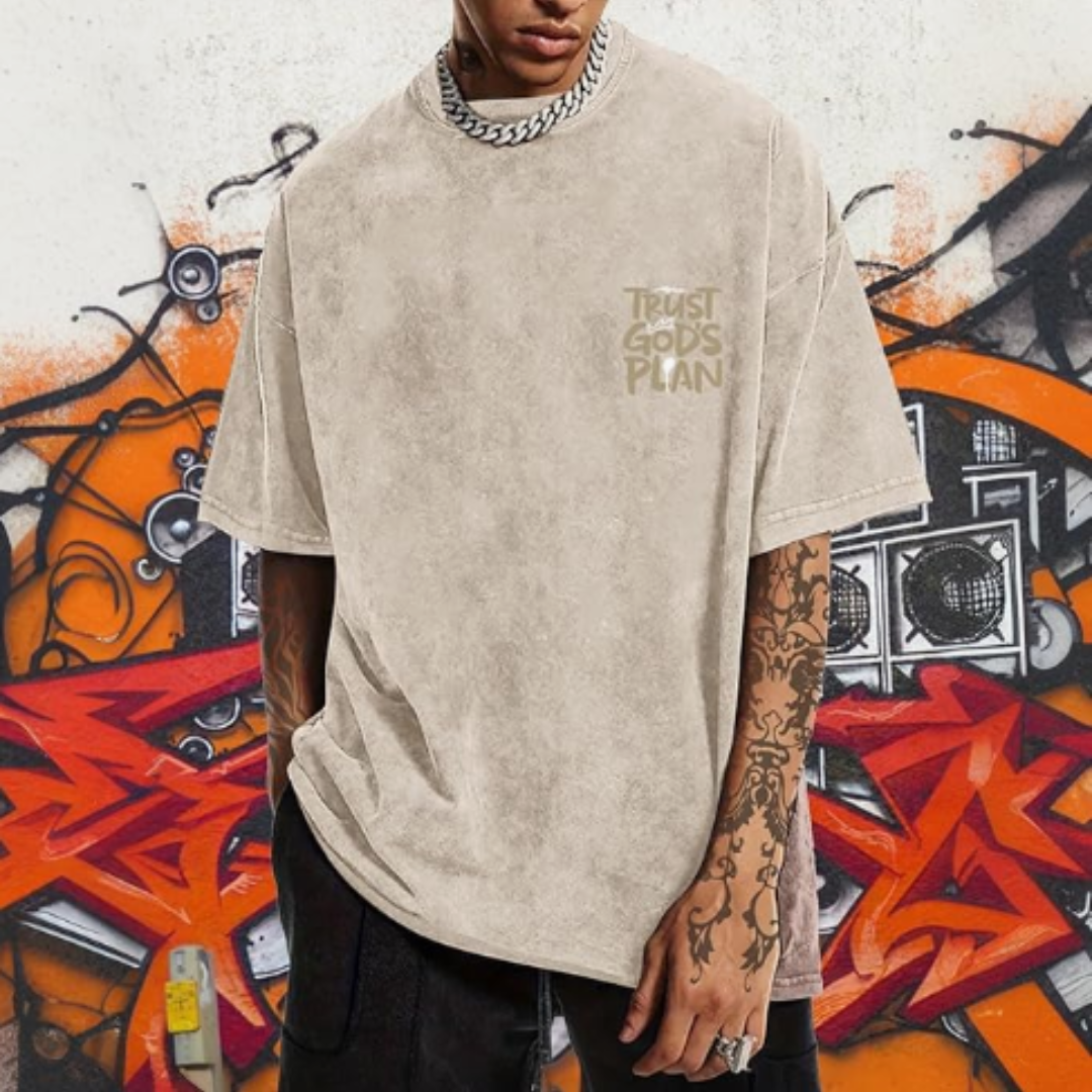 Acid Wash Mens Loose Fit T-Shirt